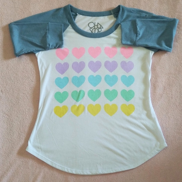 Chaser Pastel Hearts💕 Raglan (Baseball⚾) Tee - Picture 10 of 12